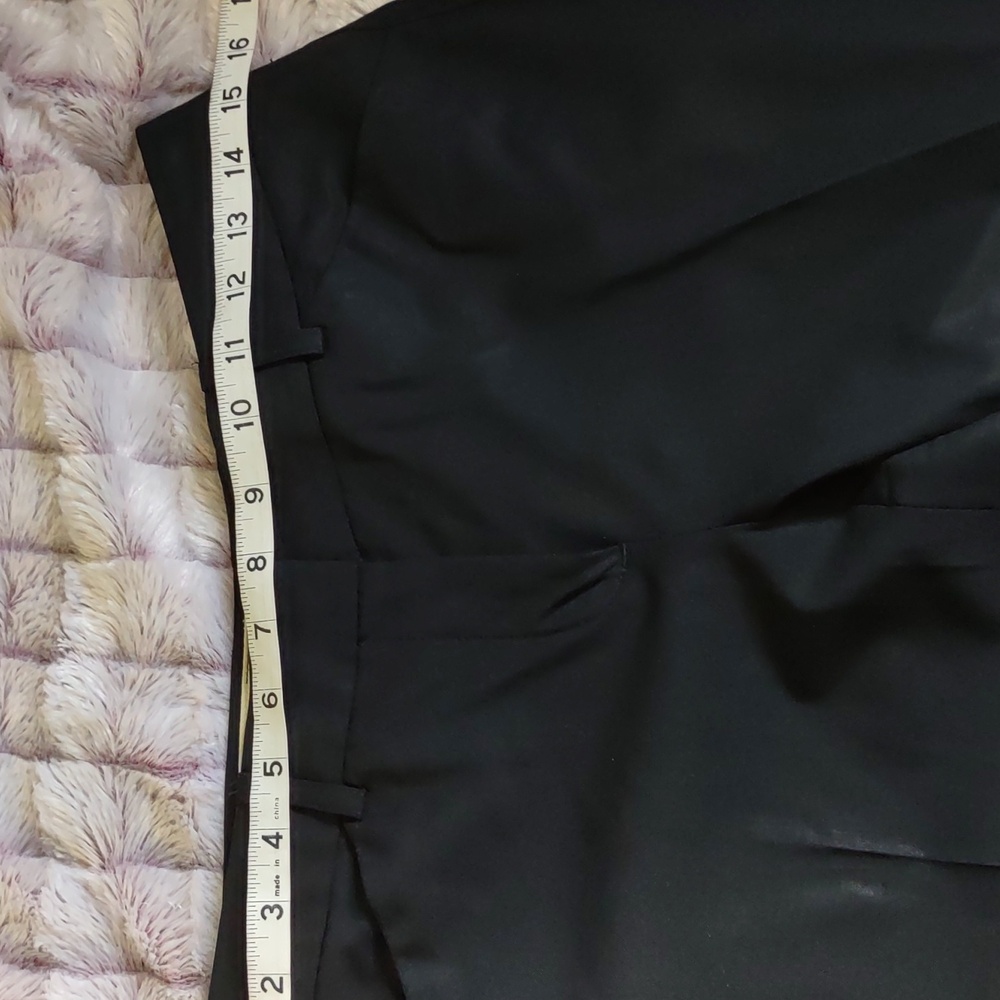 Theory Black Wool Blend 4 Pocket Wide Leg Zipper Closure Dress Trouser Size 4 - Picture 7 of 13